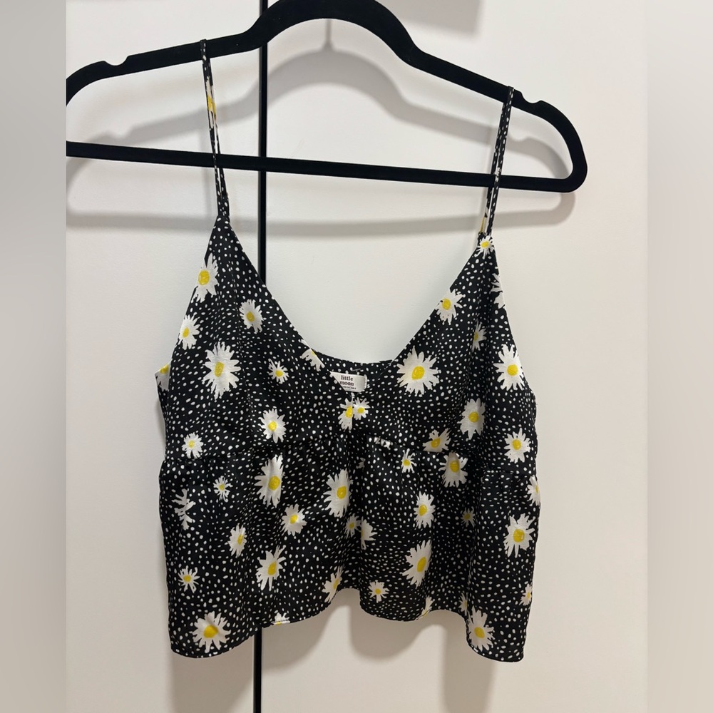 EUC Aritzia Little Moon Lover Peplum Crop Tank Cami - Picture 4 of 7